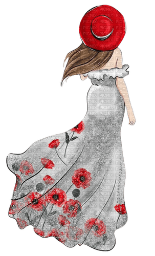 loly33 femme coquelicot - gratis png
