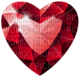 Pierre précieuse coeur rouge Debutante red crystal heart - Free PNG