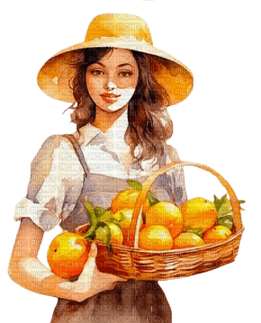 Woman Orange - Bogusia - nemokama png