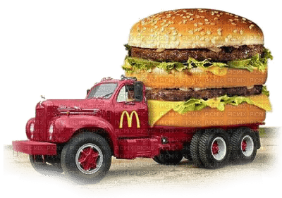 mc donalds burger truck deco tube eat fun - gratis png