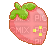Pixel Strawberry - Animovaný GIF zadarmo