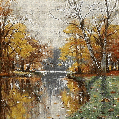 kikkapink autumn background glitter paysage - Ücretsiz animasyonlu GIF