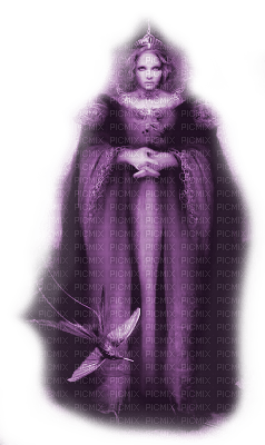 Y.A.M._Fantasy woman girl purple - kostenlos png