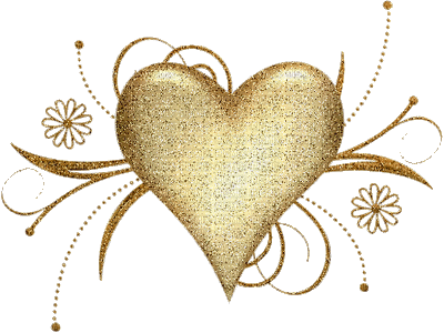 gold heart - GIF animado gratis