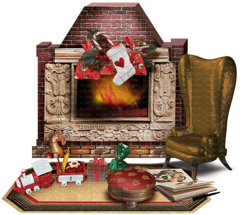 Fireplace Chimney Christmas - ücretsiz png