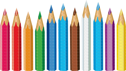 School. Colored pencils. Leila - png gratuito