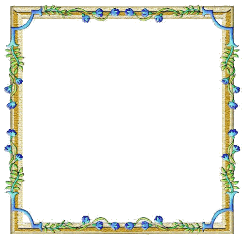 Rahmen, gold, blau, Ranken, transparent - Ingyenes animált GIF