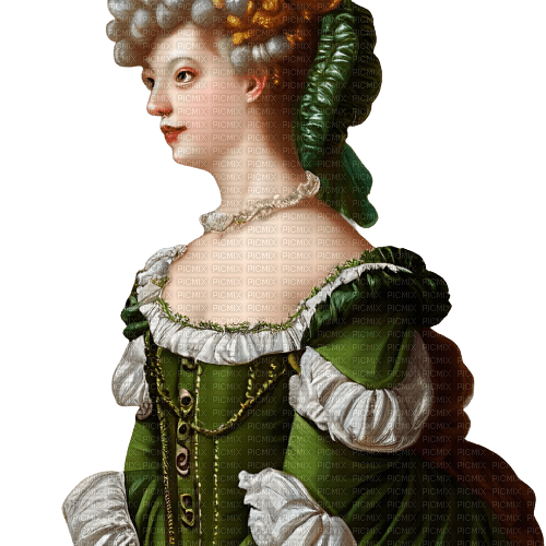 kikkapink woman vintage baroque green brown - darmowe png