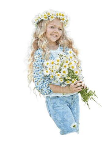 Girl Spring Daisy - nemokama png