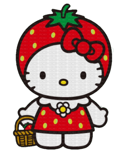 strawberry hello kitty - PNG gratuit