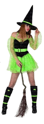Kaz_Creations Woman Femme Witches Halloween Witch Colours Green - kostenlos png