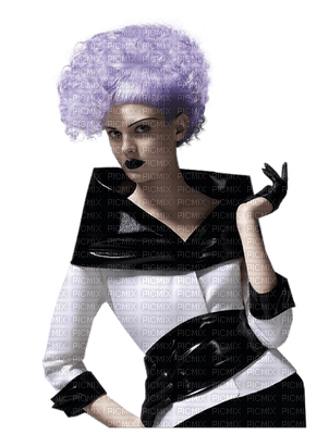Woman Lilac Black White  - Bogusia - фрее пнг