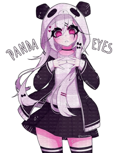 Anime panda ❤️ elizamio - бесплатно png