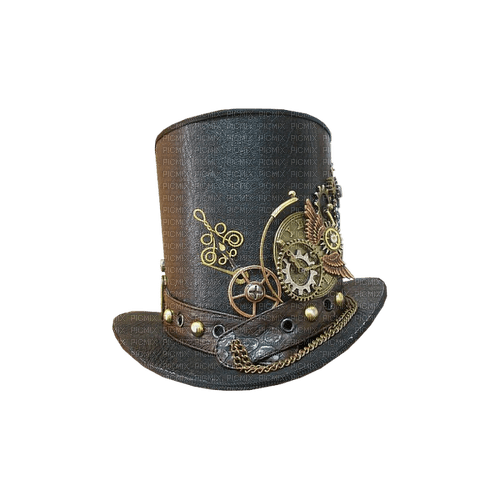 kikkapink deco scrap steampunk hat - gratis png