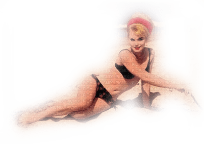 fond beach sea femme - gratis png