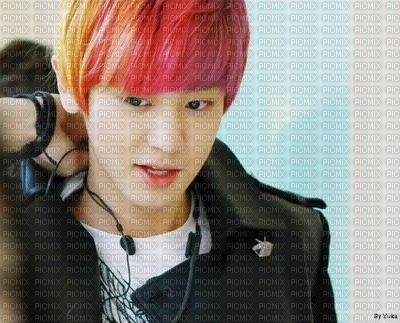 Chanyeol with red hair - png ฟรี