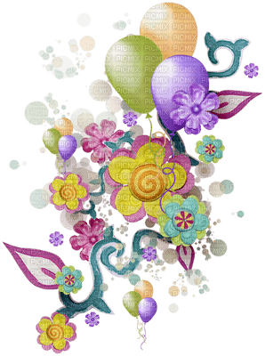 patymirabelle ballons et fleurs - 無料png