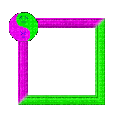 Small Pink/Green Frame - Gratis geanimeerde GIF