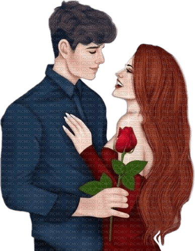 Couple Love Rose - Bogusia - δωρεάν png