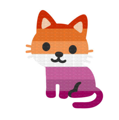 Lesbian cat emoji - ingyenes png