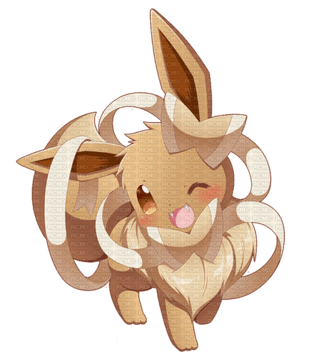 eevee with sylveon ribbons - Free PNG
