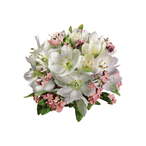kikkapink deco scrap bouquet flowers - PNG gratuit