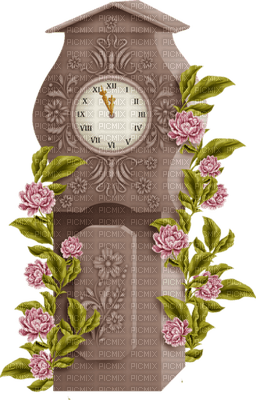 Kaz_Creations Deco Flowers Flower Colours Clock - nemokama png