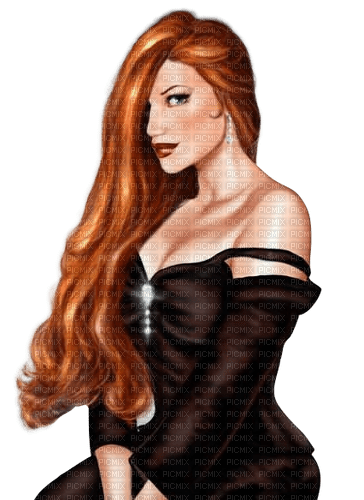 dolceluna vintage pinup woman redhead - png gratis