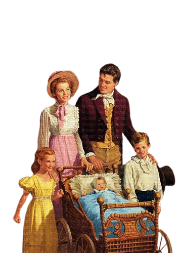 loly33 famille vintage - Free PNG