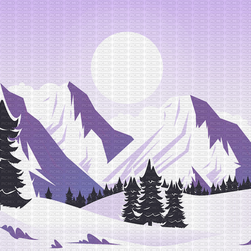 sm3 winter purple landscape image trees - zdarma png