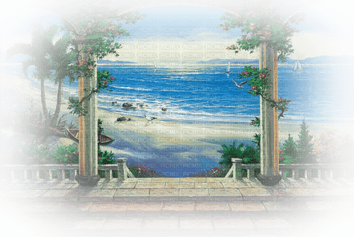 summer sea balcony background transparent - δωρεάν png