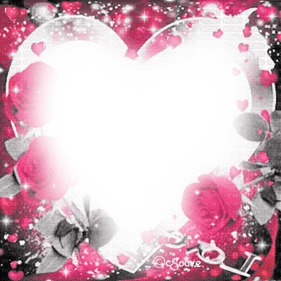 soave frame valentine heart flowers rose vintage - nemokama png