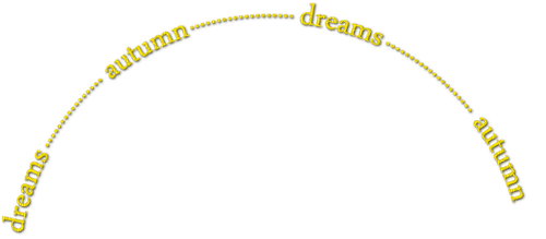 Autumn.Dreams.Text.Yellow - 免费PNG