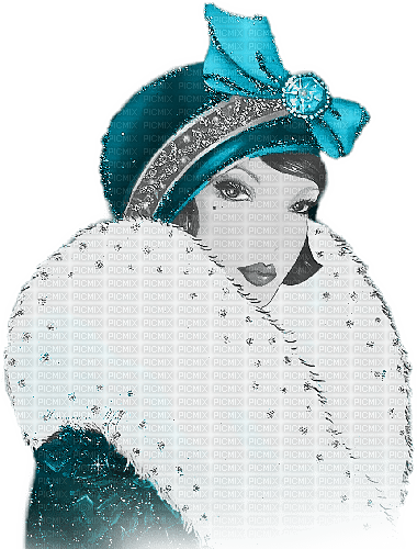 soave woman vintage winter christmas art deco - δωρεάν png