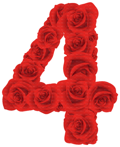 chiffre,red,rose, Saint Valentin, Pelageya - фрее пнг