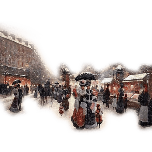 damas mercado invierno navidad dubravka4 - gratis png