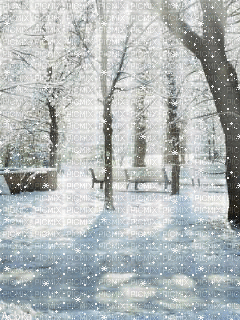 Park in Winter - GIF animasi gratis