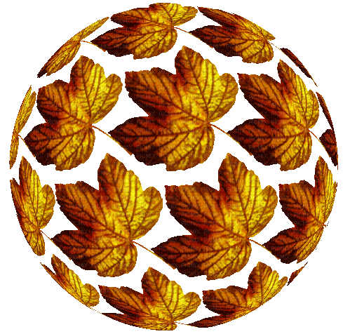Autumn Fall Leaves Deco - GIF animé gratuit