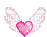 flying heart 2 - Бесплатный анимированный гифка