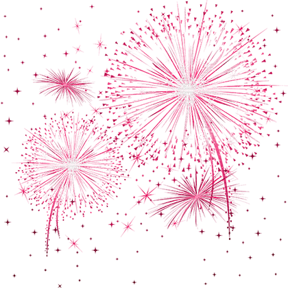soave deco new year fireworks pink - PNG gratuit