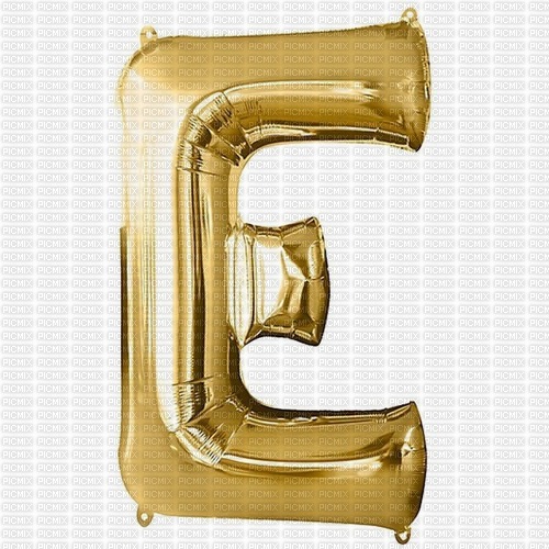 Letter E Gold Balloon - 免费PNG