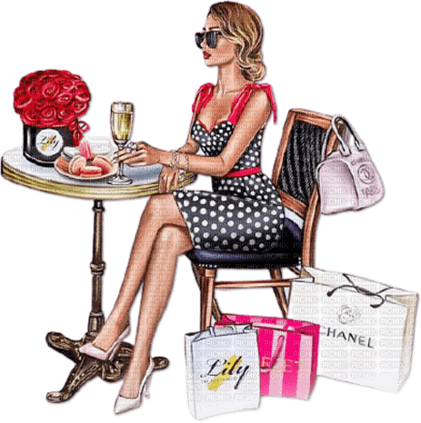soave woman fashion paris table shopping spring - gratis png