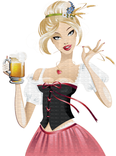 loly33 femme bière - ücretsiz png