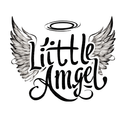 little angel text - nemokama png