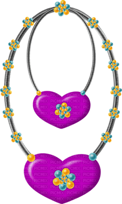 Kaz_Creations Deco Hearts Love Hanging Dangly Things Colours - besplatni png
