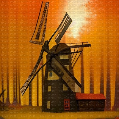 Windmill in an Orange Forest - 免费PNG