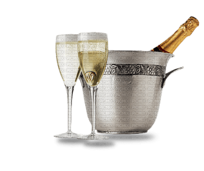 Champagne--new year-deco - nemokama png