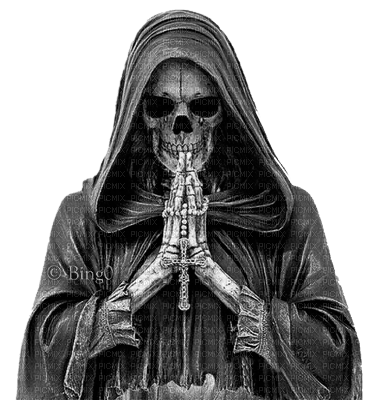 Y.A.M._Gothic skeleton black-white - PNG gratuit