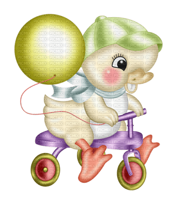 Kaz_Creations  Spring Easter Chick Bike - png gratuito