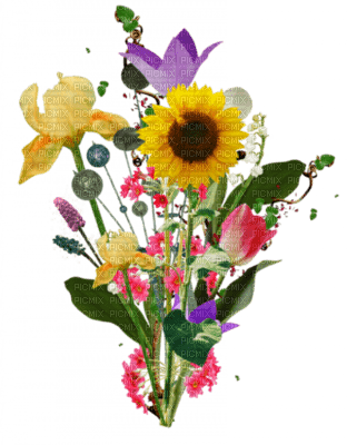 bouquet de fleurs - besplatni png